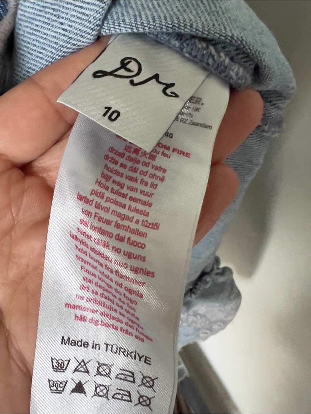 Anthropologie Damson Madder Lana Drop-Waist Mini Dress in Blue Denim - Picture 10 of 10